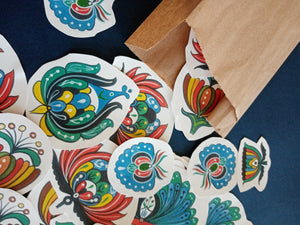 *Limited Edition* Hand Drawn Hungarian Floral Stickers